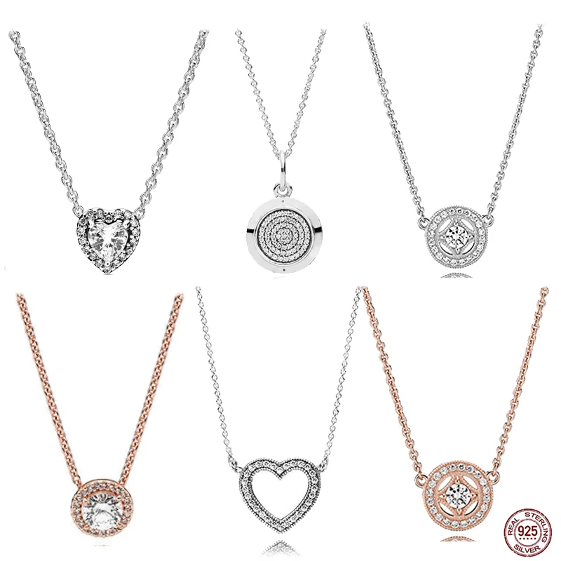 Rose gold elegant necklace 925 sterling silver round heart-shaped pendant necklace is fit designing original charm DIY jewelry
Rose gold elegant necklace 925 sterling silver round heart-shaped pendant necklace is fit designing original charm DIY jewelry