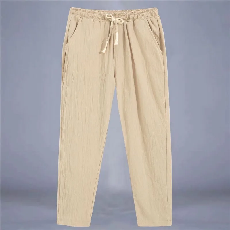 2023 Summer New Solid Color Thin Cotton Hemp Trousers Men's Casual Loose Comfortable Breathable High-Quality Large Size Pants
2023 Summer New Solid Color Thin Cotton Hemp Trousers Men's Casual Loose Comfortable Breathable High-Quality Large Size Pants