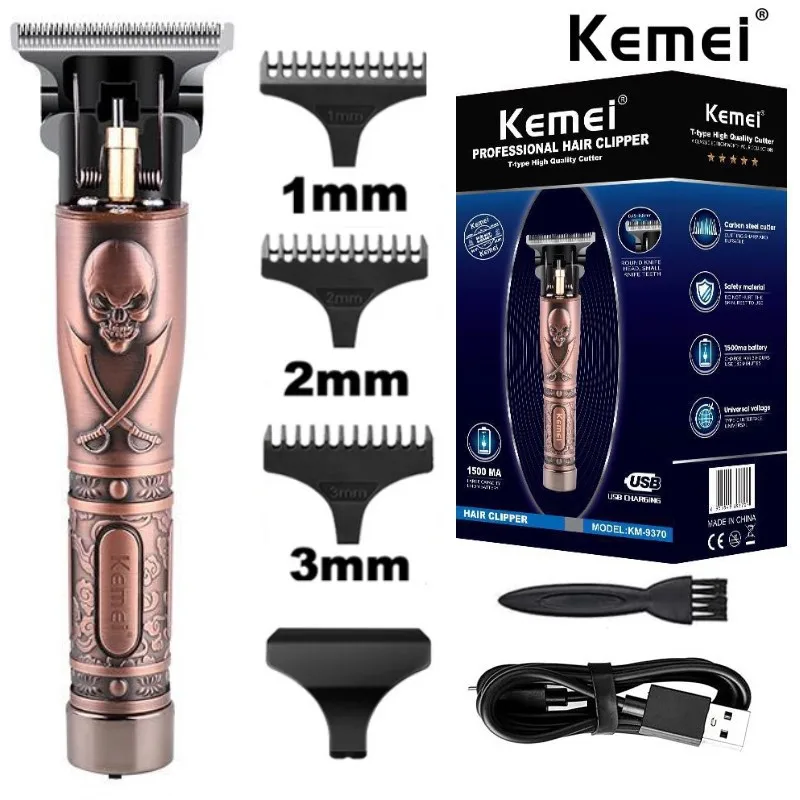 Kemei T9 Cordless Barber Shop Hair Clipper Men All Metal 0mm Baldheaded Hair Trimmer Beard Shaver Fast Charging Haircut Machine
Kemei T9 Cordless Barber Shop Hair Clipper Men All Metal 0mm Baldheaded Hair Trimmer Beard Shaver Fast Charging Haircut Machine