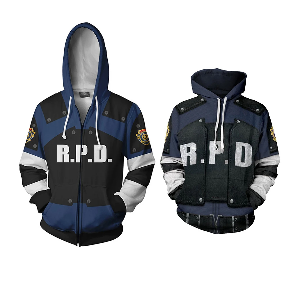 Resident RPD Leon Scott Kennedy Cosplay Hoodie Sweatershirt Causal Zipper Jacket Coat Costume Zipper Hooded Sweatshirt
Resident RPD Leon Scott Kennedy Cosplay Hoodie Sweatershirt Causal Zipper Jacket Coat Costume Zipper Hooded Sweatshirt