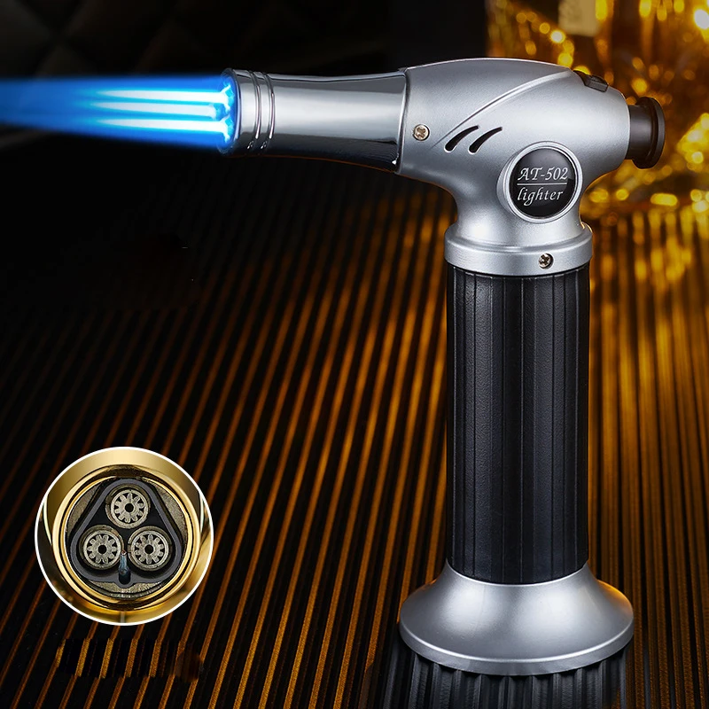 Metal Torch Lighters Outdoor Camping Lighter Kitchen Baking Lighter Cigar Windproof Lighter Butane Gas Lighter Cigarette Lighter
Metal Torch Lighters Outdoor Camping Lighter Kitchen Baking Lighter Cigar Windproof Lighter Butane Gas Lighter Cigarette Lighter