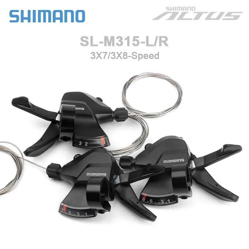 

SHIMANO Altus SL-M315 3/7/8 Speed Shifter Trigger SL-M315-L/R 3X7-Speed MTB Bike Left/Right Shift Lever M310