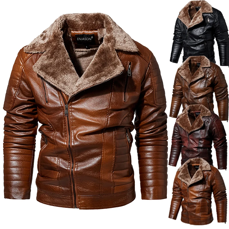 Men 2023 Autumn Thick Warm Fleece Leather Jacket Coat Men's Winter Outwear Casual Military Bomber Motor Biker Leather Jackets
Men 2023 Autumn Thick Warm Fleece Leather Jacket Coat Men's Winter Outwear Casual Military Bomber Motor Biker Leather Jackets