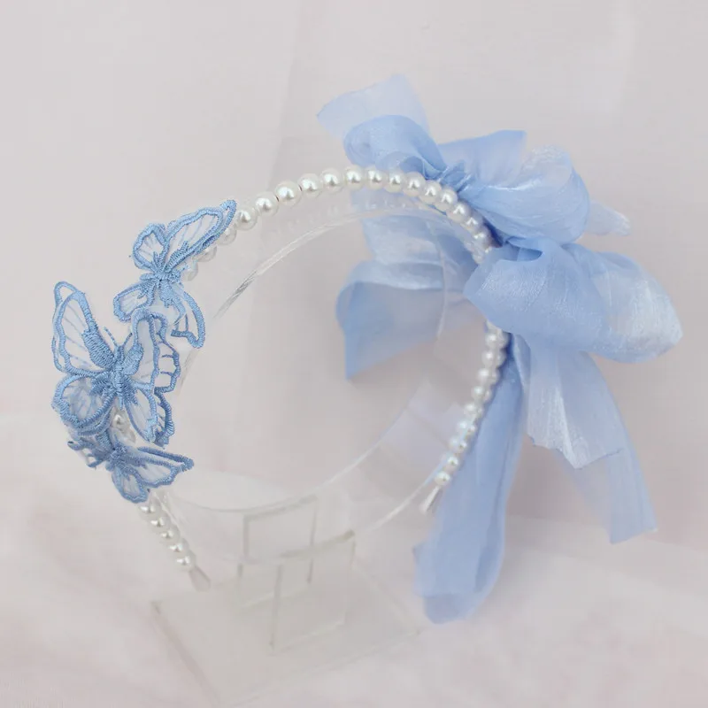Fairy Sweet Blue Pink Hairpin Lolita Bowknot Headwear Girls Pearl KC Hair Hoop Women Necklace Side Clip Hair Accessories Elegant
Fairy Sweet Blue Pink Hairpin Lolita Bowknot Headwear Girls Pearl KC Hair Hoop Women Necklace Side Clip Hair Accessories Elegant