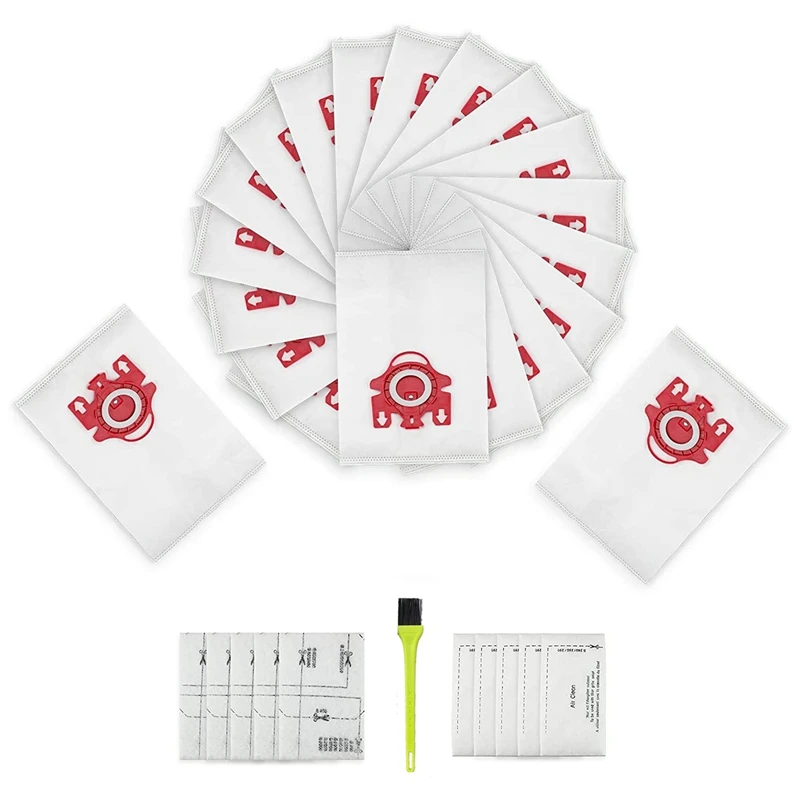 20 Pack 3D Airclean Bags Replacement For Miele FJM Vacuum Bag With 5 Motor Protection Filters, 5 Airclean Filters
20 Pack 3D Airclean Bags Replacement For Miele FJM Vacuum Bag With 5 Motor Protection Filters, 5 Airclean Filters