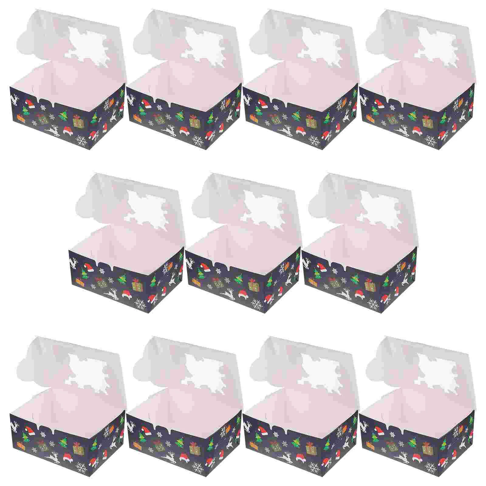 10Pcs Christmas Cake Packing Boxes Decorative Biscuit Boxes Candy Cases (Blue)
10Pcs Christmas Cake Packing Boxes Decorative Biscuit Boxes Candy Cases (Blue)