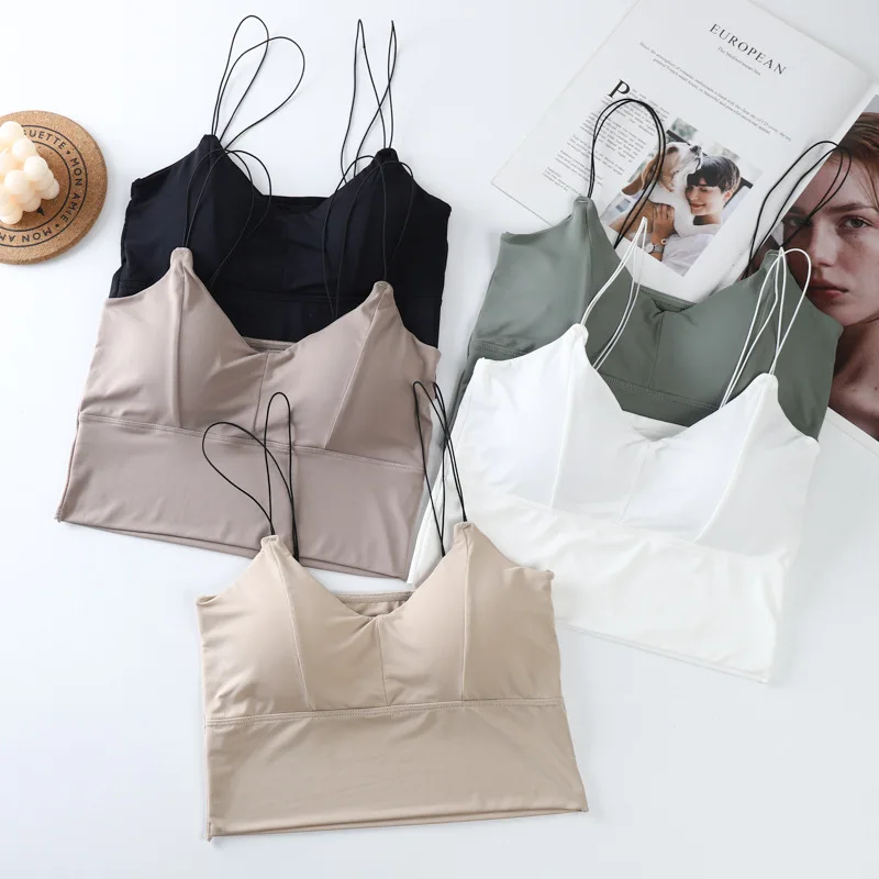 Chic Icesilk Camis Bra Off Shoulder Sexy Tank Top Basic Corset Bustier Women Summer Fashion Camisole Cute Sport Crop Top Y2k
Chic Icesilk Camis Bra Off Shoulder Sexy Tank Top Basic Corset Bustier Women Summer Fashion Camisole Cute Sport Crop Top Y2k