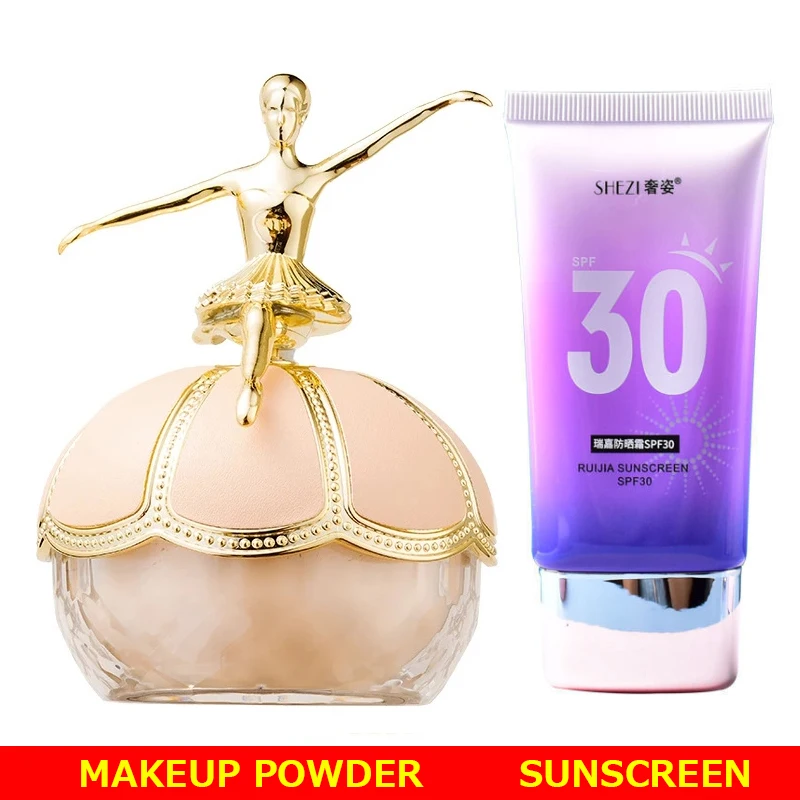 Shezi Sunscreen and MACK ANDY Loose Setting Powder Concealer Highlighter Whitening SPF30 BB Cream UV Sunblock Protective Cream
Shezi Sunscreen and MACK ANDY Loose Setting Powder Concealer Highlighter Whitening SPF30 BB Cream UV Sunblock Protective Cream