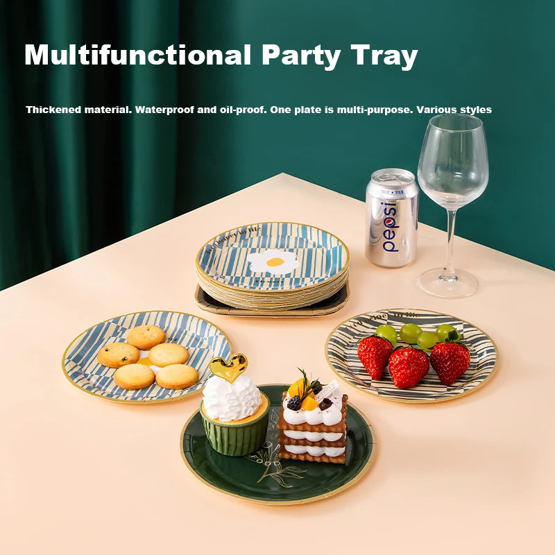 10Pcs Disposable Tableware Degradable party tray household disposable paper tray Wedding Birthday Party Decorations
10Pcs Disposable Tableware Degradable party tray household disposable paper tray Wedding Birthday Party Decorations