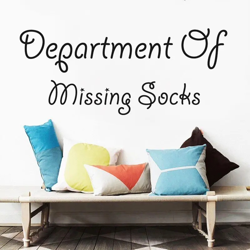 Degartment of Missing Socks Vinyl Wall Stickers Waterproof Murals Decor for Bedroom Livingroom Decals Decoration DW9496
Degartment of Missing Socks Vinyl Wall Stickers Waterproof Murals Decor for Bedroom Livingroom Decals Decoration DW9496