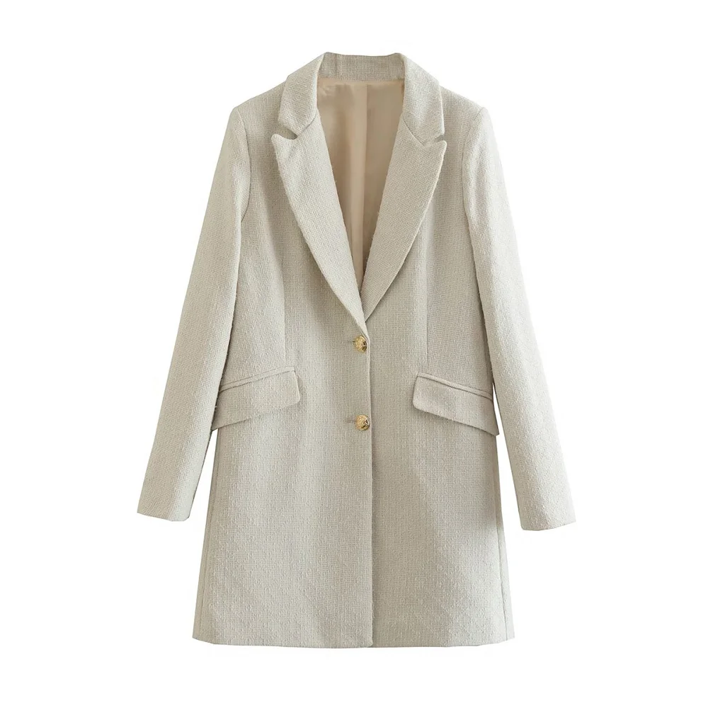 PB&ZA Autumn Winter Women Jacket Long Blazer Single Breasted Loose Casual Coat Office Lady Solid Texture Chic Overcoat 8626188
PB&ZA Autumn Winter Women Jacket Long Blazer Single Breasted Loose Casual Coat Office Lady Solid Texture Chic Overcoat 8626188