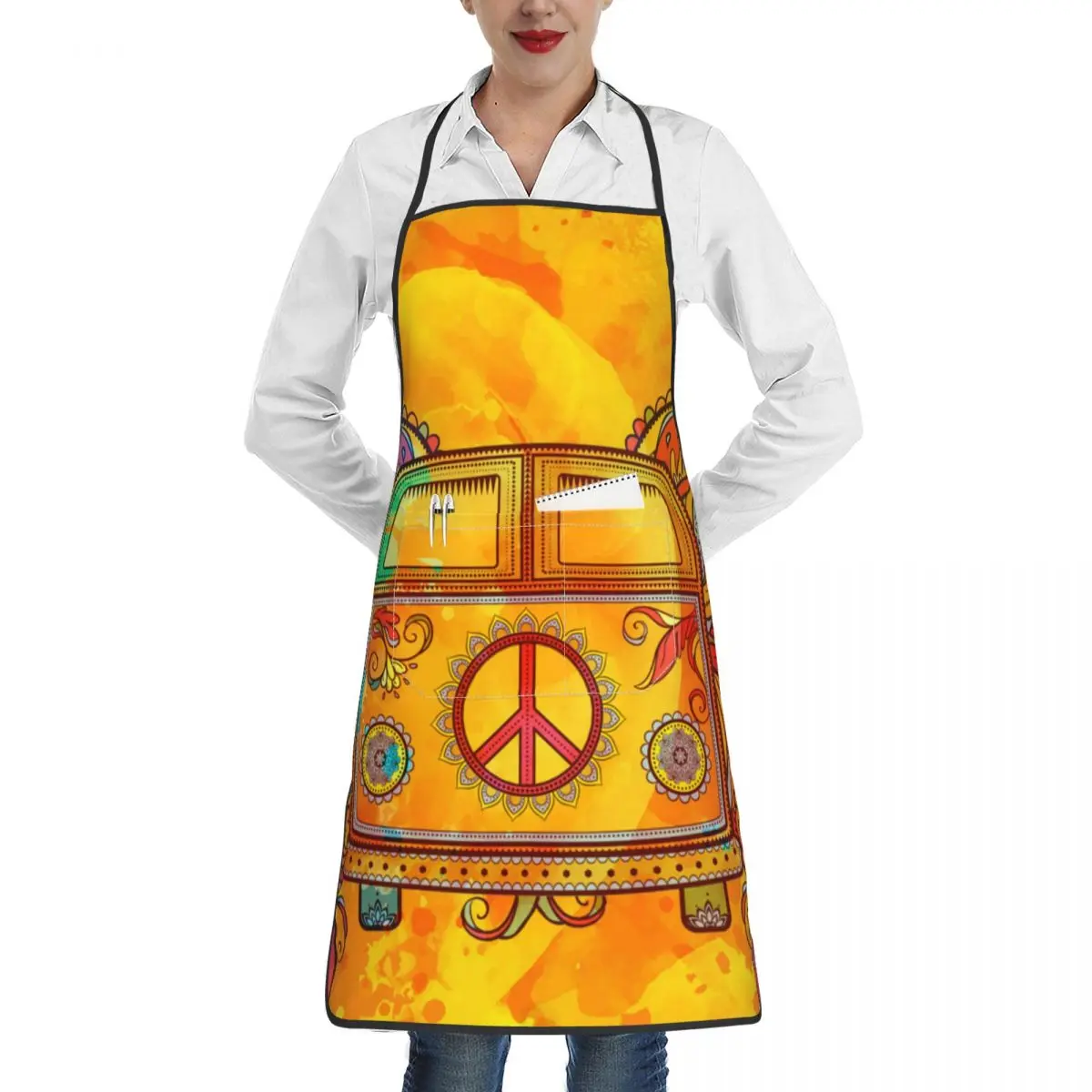 Kitchen Aprons For Woman Men Hippie Car Mini Van Retro 1960s Love Chef Apron For Grill Restaurant Bar Cafes Studios Uniform
Kitchen Aprons For Woman Men Hippie Car Mini Van Retro 1960s Love Chef Apron For Grill Restaurant Bar Cafes Studios Uniform