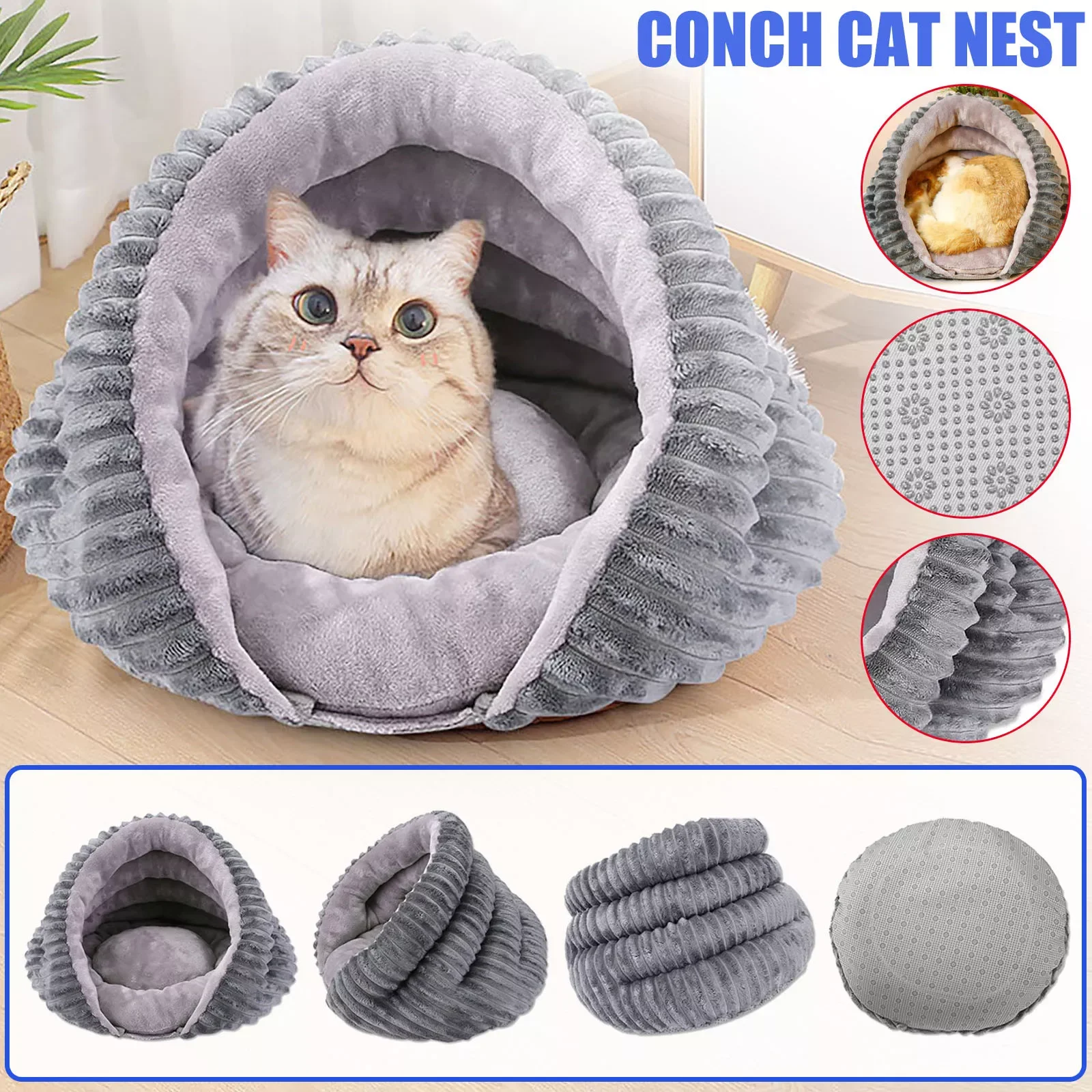 2-in-1 Deep Sleep Comfort In Winter Bed Little Mat Basket for CAT House Products Pets Tent Cozy Cave Beds Indoor
2-in-1 Deep Sleep Comfort In Winter Bed Little Mat Basket for CAT House Products Pets Tent Cozy Cave Beds Indoor
