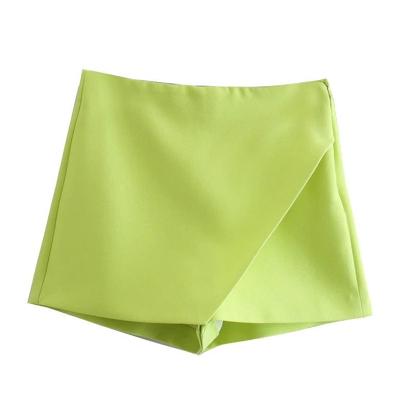 Summer Green Color Women Fashion Asymmetrical Shorts Skirts Vintage High Waist Side Zipper Female Skort Mujer
Summer Green Color Women Fashion Asymmetrical Shorts Skirts Vintage High Waist Side Zipper Female Skort Mujer