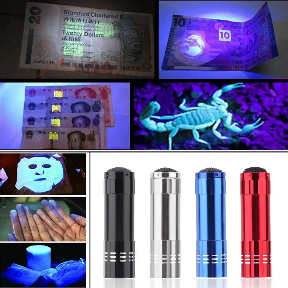 9 led Mini Uv Flashlight Powerful Small Camping Torch High Brightness Light Ultraviolet Flashlight Uv Lamp Portable Lighting
9 led Mini Uv Flashlight Powerful Small Camping Torch High Brightness Light Ultraviolet Flashlight Uv Lamp Portable Lighting