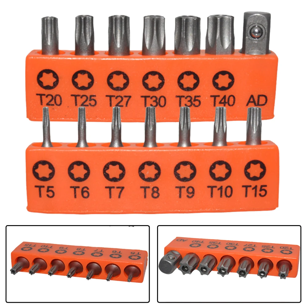 14pcs Set 25mm Torx Screwdriver Bits With Hole T5-T40 Electric Screw Driver Sand Blasting Alloy Steel Screwdriver Bits
14pcs Set 25mm Torx Screwdriver Bits With Hole T5-T40 Electric Screw Driver Sand Blasting Alloy Steel Screwdriver Bits