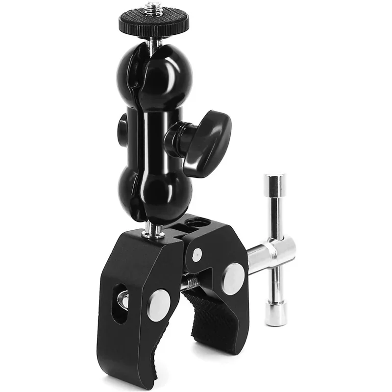 TTCamera Monitor Mount Bracket Super Clamp W/1/4 and 3/8 Thread with Double Ballhead Arm Adapter for DSLR/Field Monitor/Light/V
TTCamera Monitor Mount Bracket Super Clamp W/1/4 and 3/8 Thread with Double Ballhead Arm Adapter for DSLR/Field Monitor/Light/V