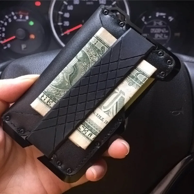 Biker Style Genuine Leather Multi-function RFID Wallet Aluminum Front Pocket Minimalist Card Holder Tactical Equipment Wallet
Biker Style Genuine Leather Multi-function RFID Wallet Aluminum Front Pocket Minimalist Card Holder Tactical Equipment Wallet