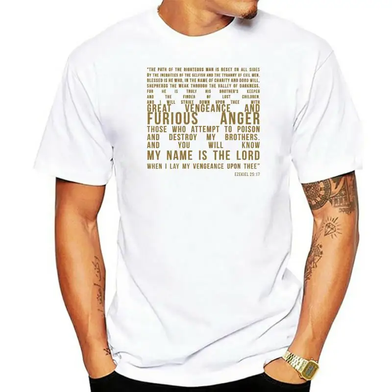 Ezekiel 2517 T-Shirt 100 Premium Cotton Samuel L Jackson Pulp Fiction Quote Hip-Hop Tee Shirt
Ezekiel 2517 T-Shirt 100 Premium Cotton Samuel L Jackson Pulp Fiction Quote Hip-Hop Tee Shirt