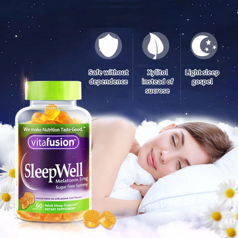 Vitafusion Sleepwell Soft Sweets Melatonin 3mg Sugar Free Gummy Help Sleep Calming The Nerves Adult Sleep Support 60 Gummies
Vitafusion Sleepwell Soft Sweets Melatonin 3mg Sugar Free Gummy Help Sleep Calming The Nerves Adult Sleep Support 60 Gummies