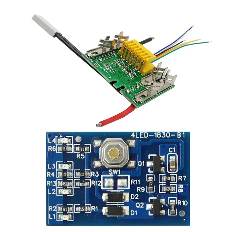 BL1830 Li-Ion Battery PCB Charging Protection Circuit Board With LED Light Board For Makita 18V BL1815 BL1860 BL1890
BL1830 Li-Ion Battery PCB Charging Protection Circuit Board With LED Light Board For Makita 18V BL1815 BL1860 BL1890