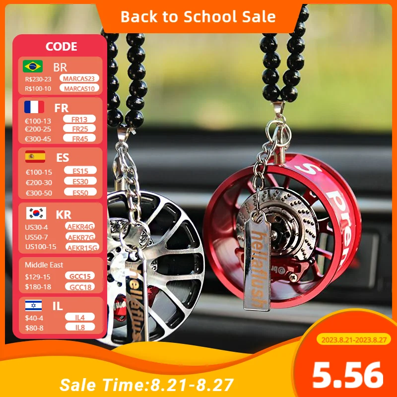 Car Wheel Hub Pendant Fashion Car Shock Absorber Keychain Hip-hop Auto Rearview Mirror Decoration for Car Hanging Accessories
Car Wheel Hub Pendant Fashion Car Shock Absorber Keychain Hip-hop Auto Rearview Mirror Decoration for Car Hanging Accessories