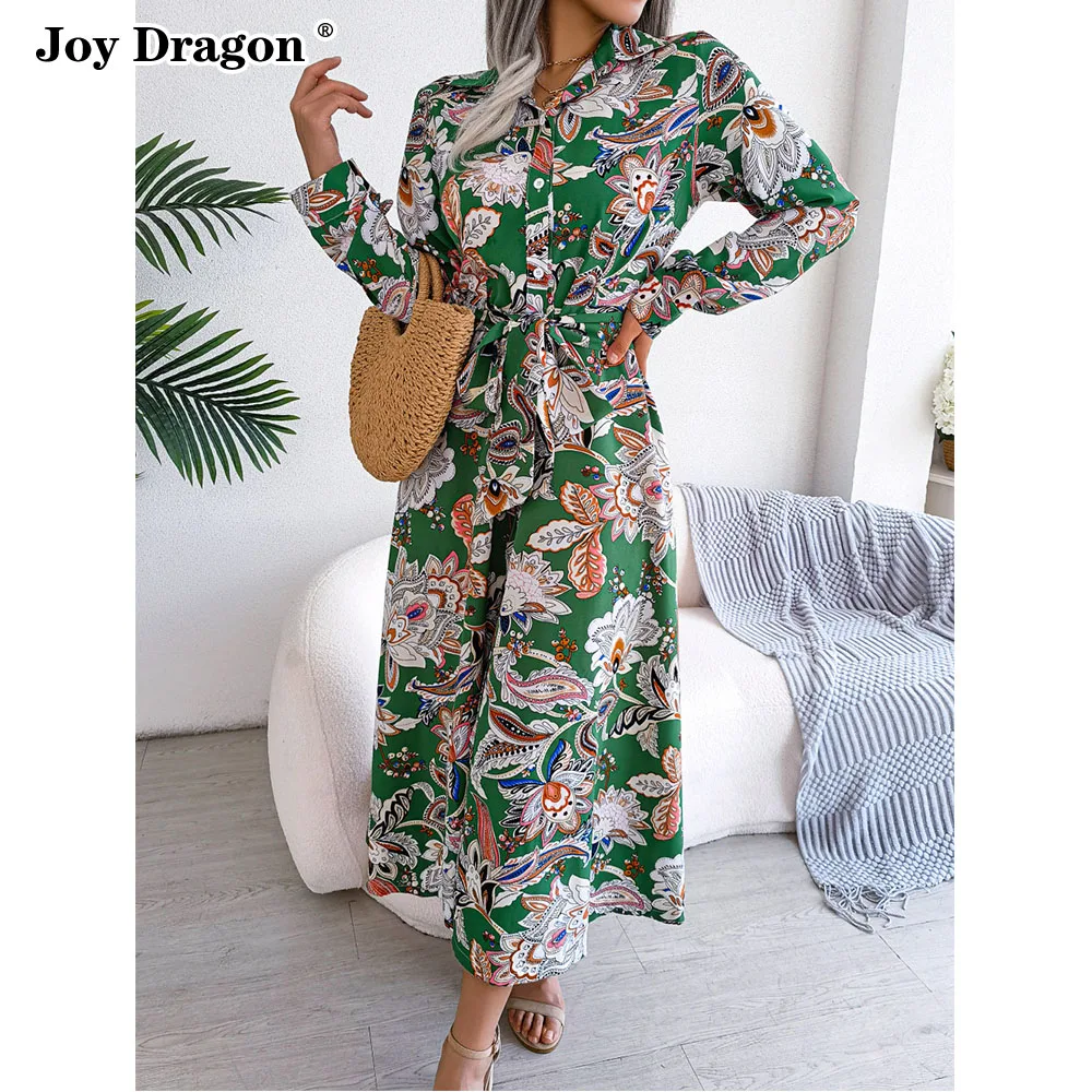 Summer Women Long Sleeve Casual Slim Fit Basic Printed Skirt Clothing V Neck Lapel Button Dress Split Lace Up
Summer Women Long Sleeve Casual Slim Fit Basic Printed Skirt Clothing V Neck Lapel Button Dress Split Lace Up
