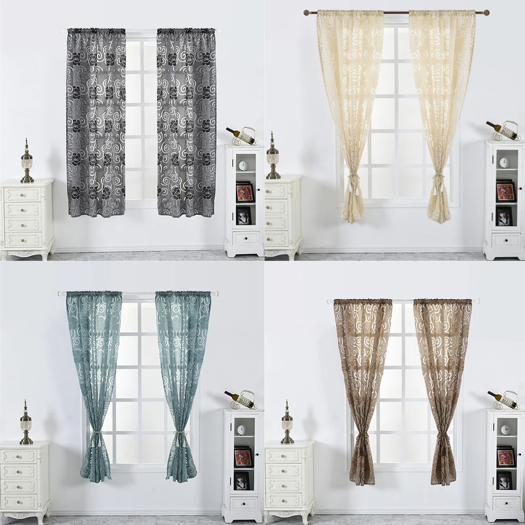 Peony Flower Window Curtain Sheer Divider Panel Semi-blackout Window Blind Living Room Bedroom Drapes
Peony Flower Window Curtain Sheer Divider Panel Semi-blackout Window Blind Living Room Bedroom Drapes