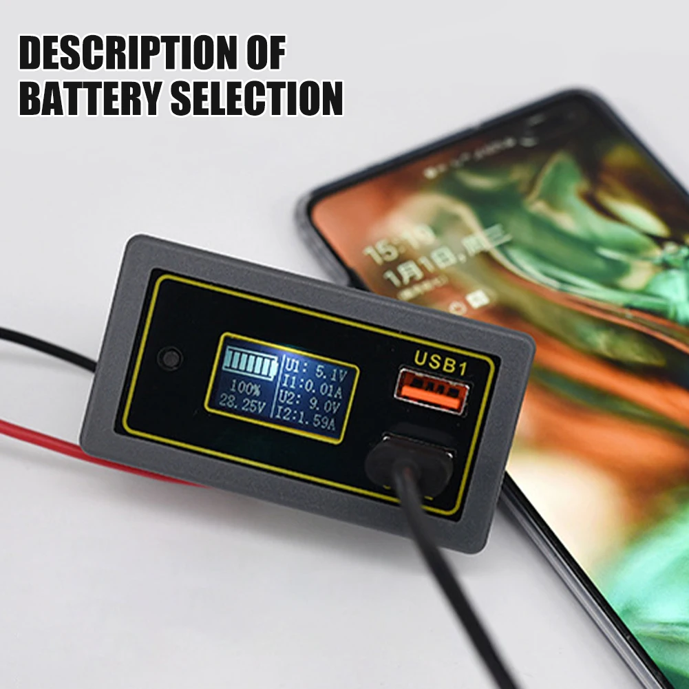 Car Battery Monitor DC6-30V Lead Acid Battery Capacity Volt Amp Meter with Dual USB Output Fast Charging Backlit LCD Display
Car Battery Monitor DC6-30V Lead Acid Battery Capacity Volt Amp Meter with Dual USB Output Fast Charging Backlit LCD Display