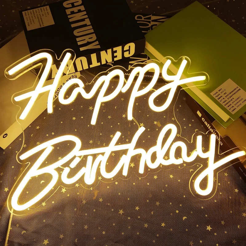 Happy Birthday USB Powered Neon Sign Party Décor Neon Lights Lighting For Art Personalized Blessing Home Decoration
Happy Birthday USB Powered Neon Sign Party Décor Neon Lights Lighting For Art Personalized Blessing Home Decoration