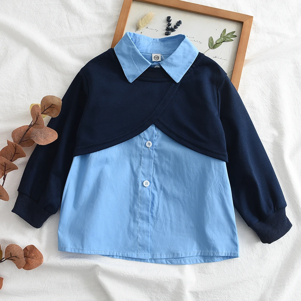 Melario Shirts Girls Blouse Autumn Spring Long Sleeve Fake Two-piece Sweatshirt Children Clothe School Blue Shirt Girls Clothes
Melario Shirts Girls Blouse Autumn Spring Long Sleeve Fake Two-piece Sweatshirt Children Clothe School Blue Shirt Girls Clothes
