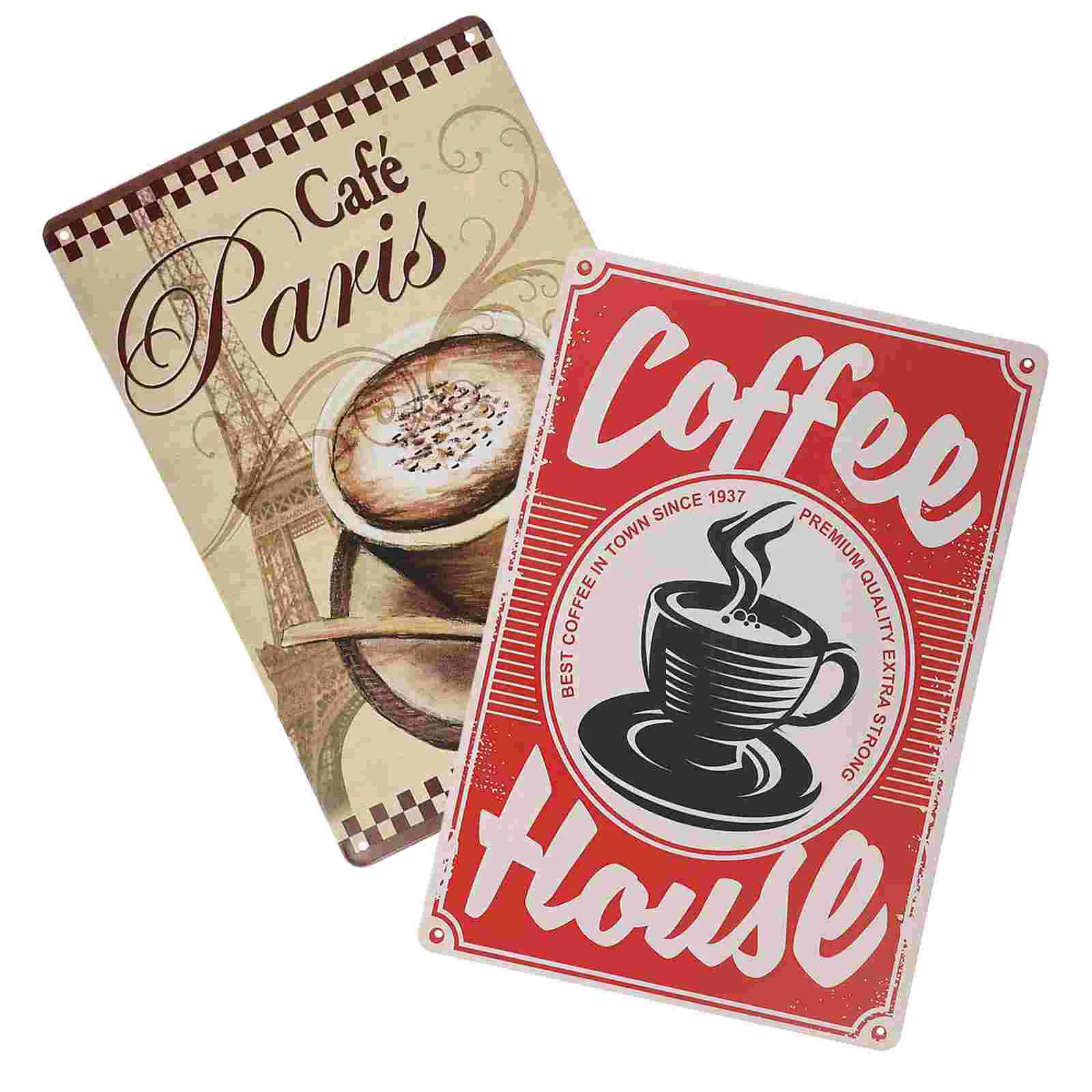 2 Pcs Tin Painting Wall Decor Signs Plaque Coffee Bar Retro Kitchen Metal Iron Funny The Vintage Cafe LARGE
2 Pcs Tin Painting Wall Decor Signs Plaque Coffee Bar Retro Kitchen Metal Iron Funny The Vintage Cafe LARGE