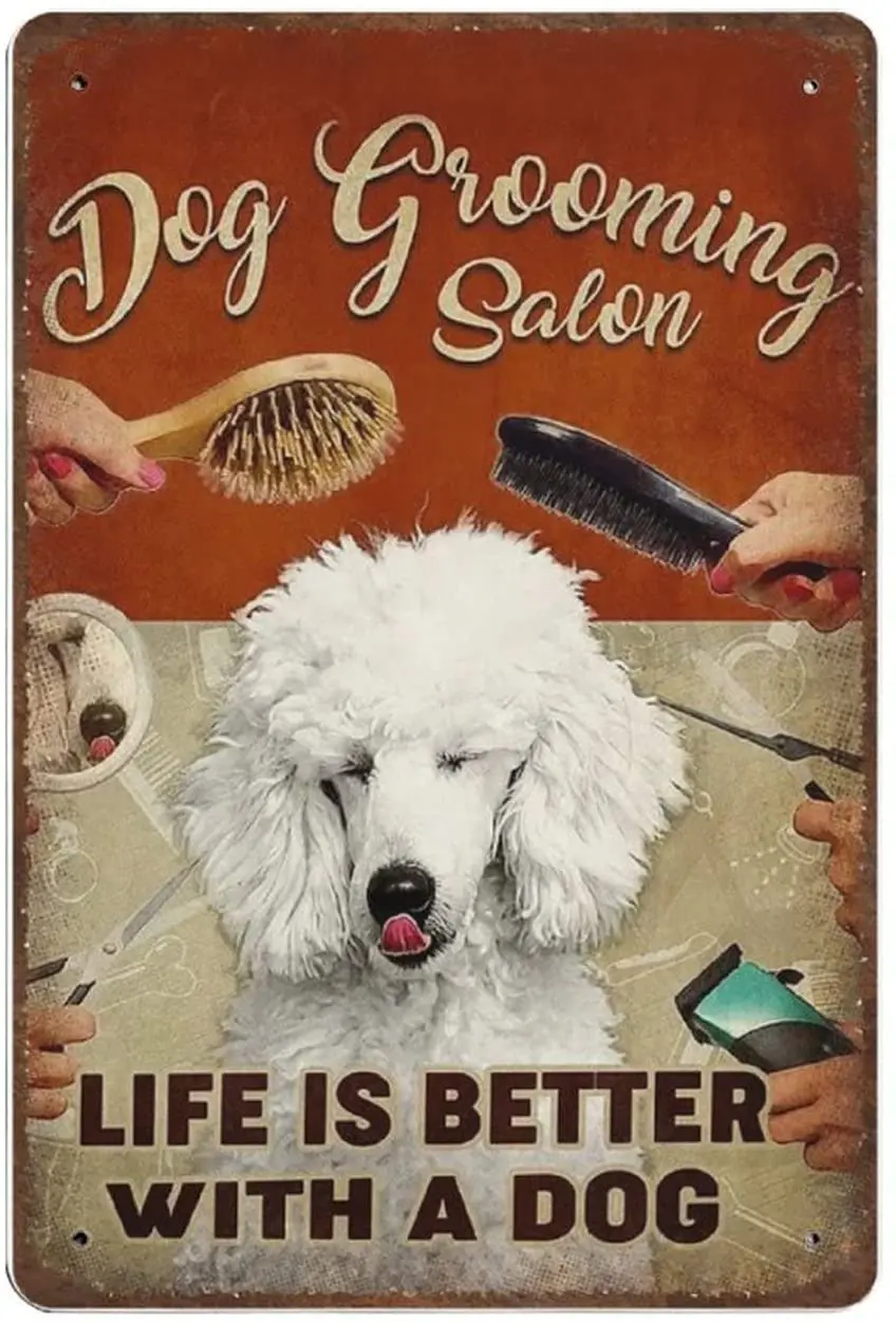 Vintage Metal Poster Dog Salon Tin Sign Dog Grooming Salon Country Farm Kitchen Home Garden Decor Art Signs Garage Decoration
Vintage Metal Poster Dog Salon Tin Sign Dog Grooming Salon Country Farm Kitchen Home Garden Decor Art Signs Garage Decoration
