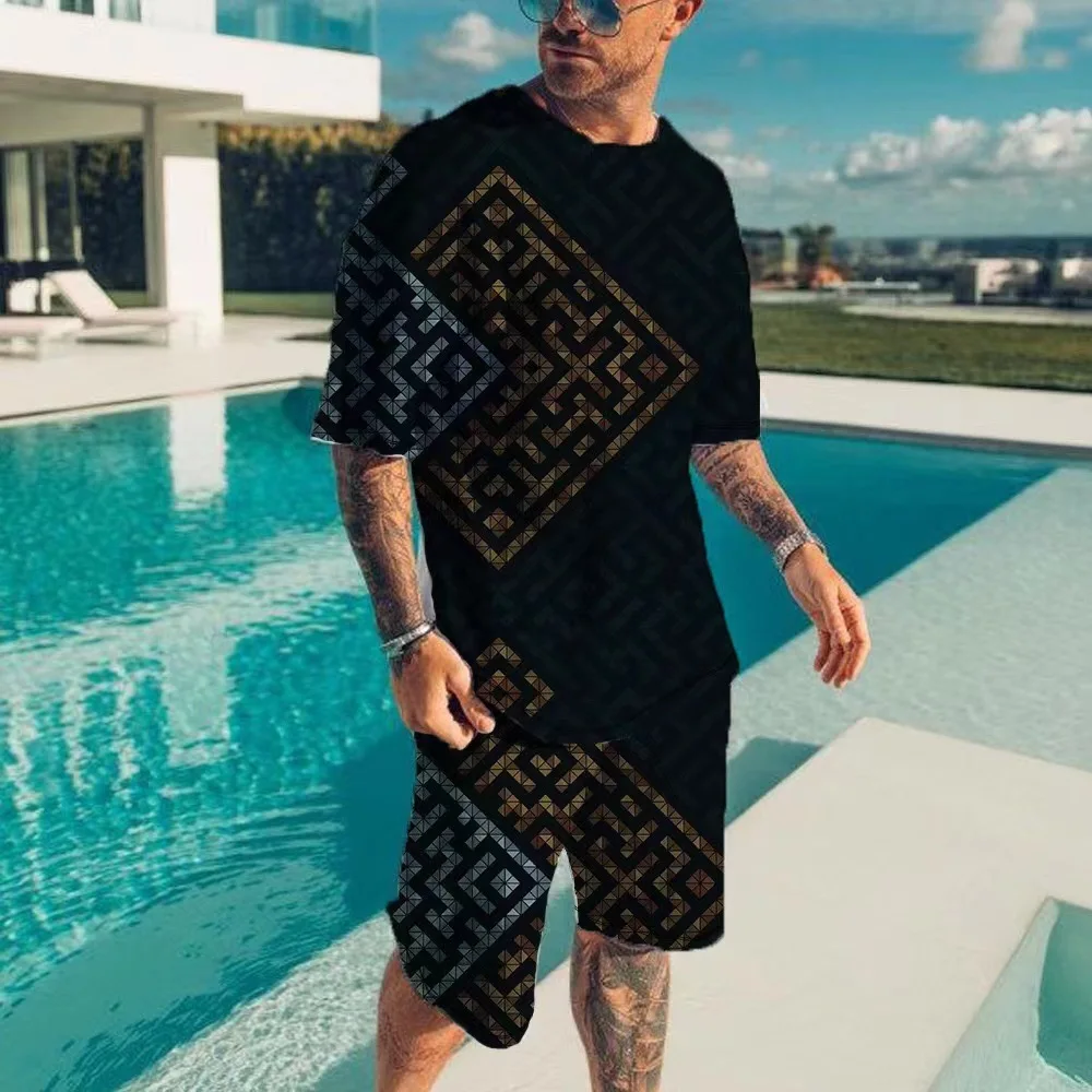Summer Men Retro Sportswear Sets Male Comfortable Outfit Personality Short Sleeve Shirt Suit Repeat Pattern Tops Shorts
Summer Men Retro Sportswear Sets Male Comfortable Outfit Personality Short Sleeve Shirt Suit Repeat Pattern Tops Shorts