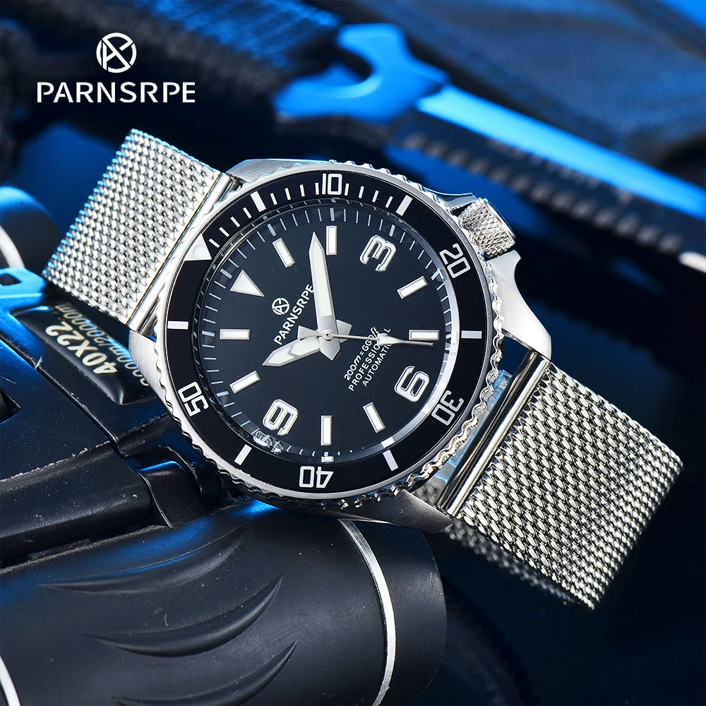 PARNSRPE Mature Men's Automatic Mechanical Watch NH35A Black Digital Luminous Dial Green Hands for Men's Business Casual Watch
PARNSRPE Mature Men's Automatic Mechanical Watch NH35A Black Digital Luminous Dial Green Hands for Men's Business Casual Watch
