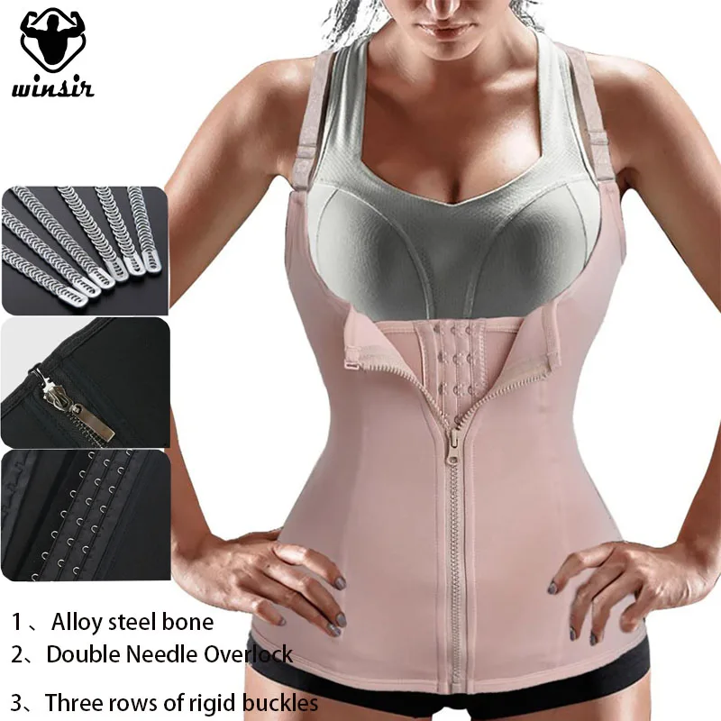 Women Waist Trainer Corset Zipper Vest Body Shaper Cincher Tank Top with Adjustable Straps Shapewear Tummy Control Body Shaper
Women Waist Trainer Corset Zipper Vest Body Shaper Cincher Tank Top with Adjustable Straps Shapewear Tummy Control Body Shaper