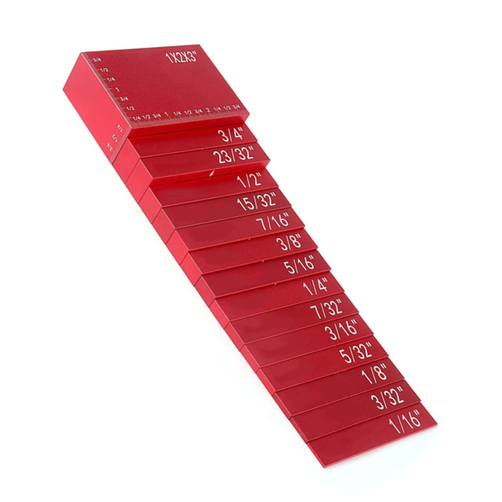 15Pcs 15 Different Sizes Saw Setup Blocks Guage Precision Setup Blocks Set Aluminium Alloy Woodworking Gauge Block
15Pcs 15 Different Sizes Saw Setup Blocks Guage Precision Setup Blocks Set Aluminium Alloy Woodworking Gauge Block