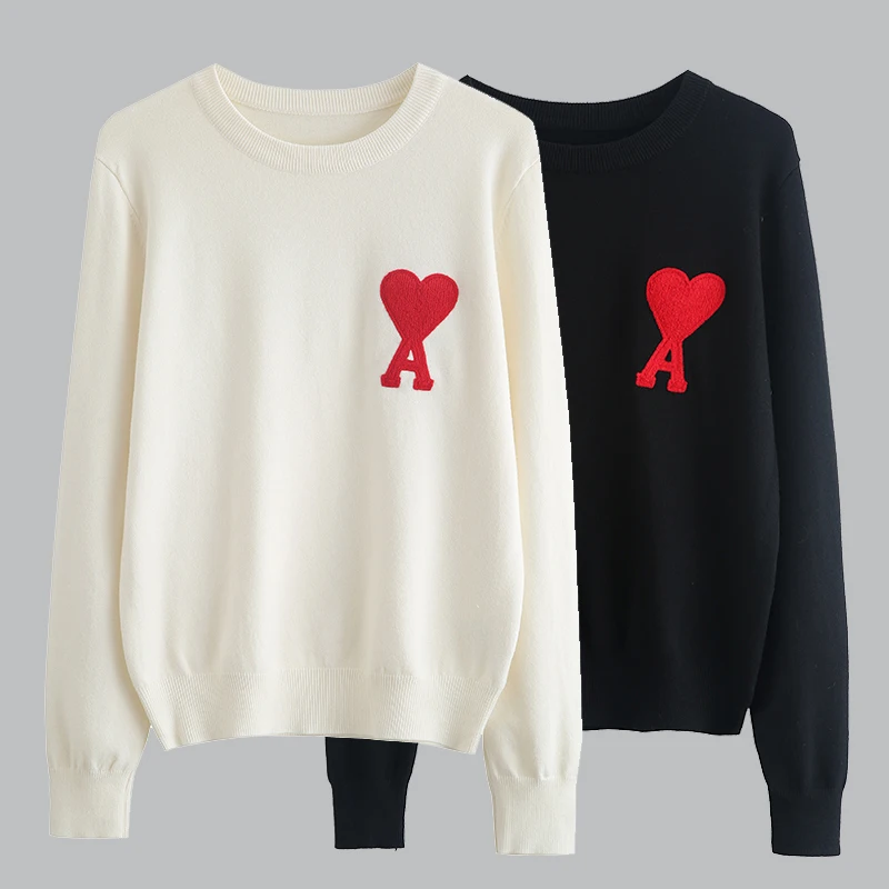 Korean fashion women sweaters o neck pullover love heart letter A sweater floking knit jumper tops for women autumn winter pulls
Korean fashion women sweaters o neck pullover love heart letter A sweater floking knit jumper tops for women autumn winter pulls