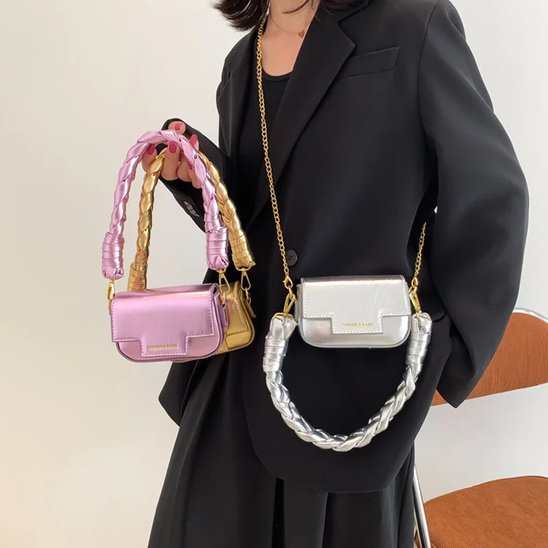 Designer Chains Crossbody Bag Fashion Woven Strap Women Shoulder Bag Luxury Flap Purses and Handbags Small Tote Armpit Bags New
Designer Chains Crossbody Bag Fashion Woven Strap Women Shoulder Bag Luxury Flap Purses and Handbags Small Tote Armpit Bags New