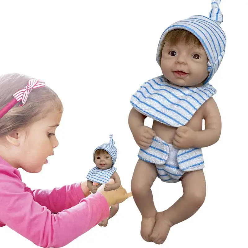 Mini Silicone Baby 6 Inch Miniature Baby Dolls Baby Dolls Newborn Baby Doll And Clothes Set Gift For Kids
Mini Silicone Baby 6 Inch Miniature Baby Dolls Baby Dolls Newborn Baby Doll And Clothes Set Gift For Kids