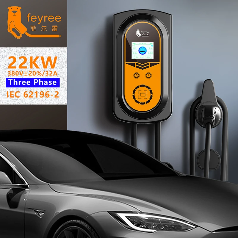 Feyree 32A 22KW EVSE Wallbox Тип 2 кабель EV зарядное устройство 3 фазы зарядная станция для электромобиля с Wi-Fi управление через приложение RFID
Feyree 32A 22KW EVSE Wallbox Тип 2 кабель EV зарядное устройство 3 фазы зарядная станция для электромобиля с Wi-Fi управление через приложение RFID