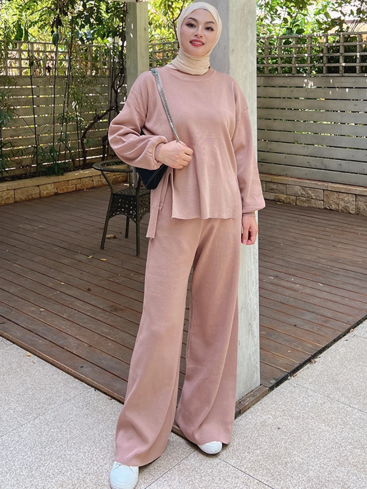 Autumn Winter Knitted Muslim Sets Women Dress Abaya Dubai 2 Piece Sweater Modest Fashion Set Ramadan Turkey Kaftan Islam Outfits
Autumn Winter Knitted Muslim Sets Women Dress Abaya Dubai 2 Piece Sweater Modest Fashion Set Ramadan Turkey Kaftan Islam Outfits
