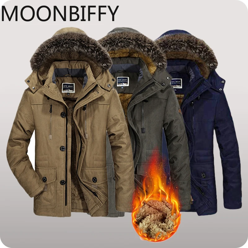 Men Fur Collar Windproof Parkas Winter Militory Fashion Jacket Men Thick Casual Jacket Large 7XL Velvet Warm Coat Dirt Resistant
Men Fur Collar Windproof Parkas Winter Militory Fashion Jacket Men Thick Casual Jacket Large 7XL Velvet Warm Coat Dirt Resistant