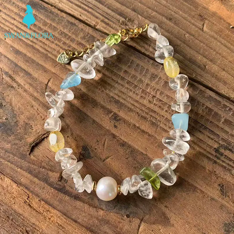 Natural Baroque Pearl Bracelet Stone Green Beads Irregular Shape Jewelry Wholesale Aquamarine Olivine Citrine Design Handmade
Natural Baroque Pearl Bracelet Stone Green Beads Irregular Shape Jewelry Wholesale Aquamarine Olivine Citrine Design Handmade
