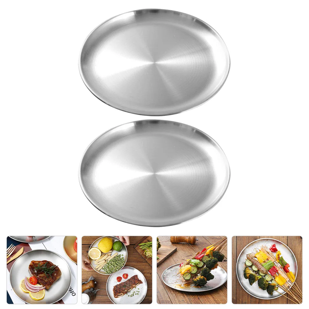 2pcs Barbecue Dish Flat Bottom Tray Banqute Metal for Eating Stainless Steel Storage Plate
2pcs Barbecue Dish Flat Bottom Tray Banqute Metal for Eating Stainless Steel Storage Plate