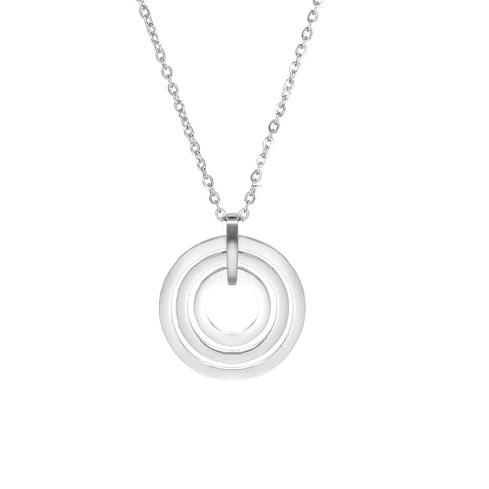 Xincong Stainless Steel Jewelry Dropshipping Steel Color 25x22mm Three Circle Pendant Necklace With 45+5cm Link Chain
Xincong Stainless Steel Jewelry Dropshipping Steel Color 25x22mm Three Circle Pendant Necklace With 45+5cm Link Chain