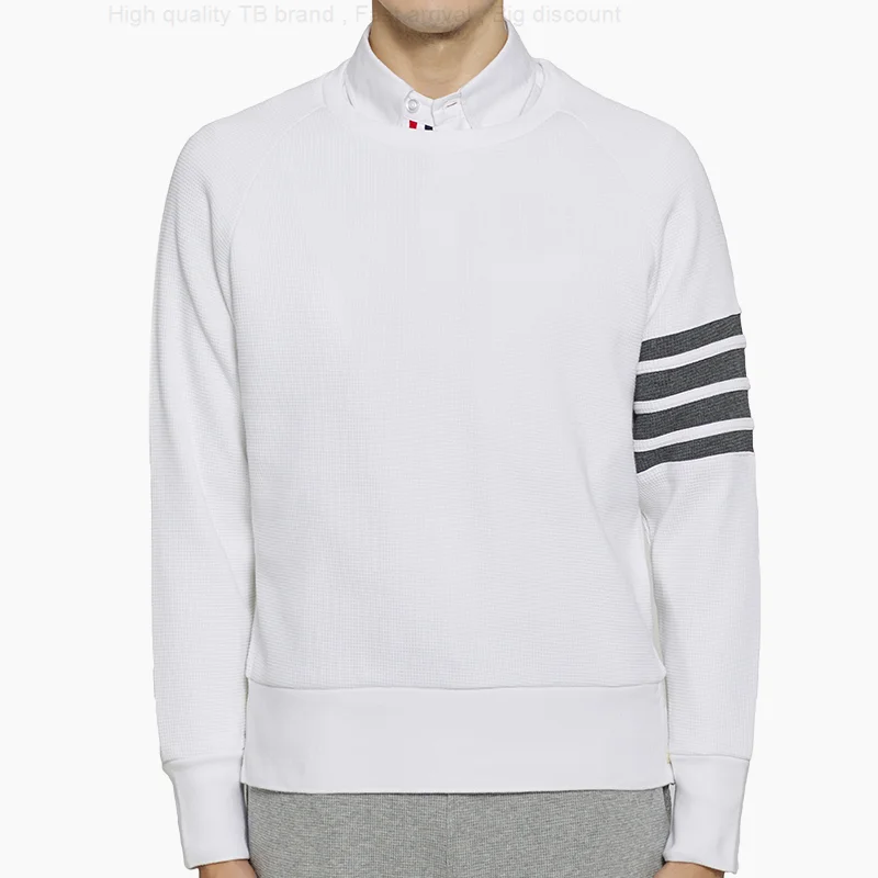 THOM Waffle Hoodie TB Men's Pure Cotton Long Sleeve 4-Bar Striped Sweatshirts Autumn Korean Fashion Casual O-Neck Pullovers
THOM Waffle Hoodie TB Men's Pure Cotton Long Sleeve 4-Bar Striped Sweatshirts Autumn Korean Fashion Casual O-Neck Pullovers