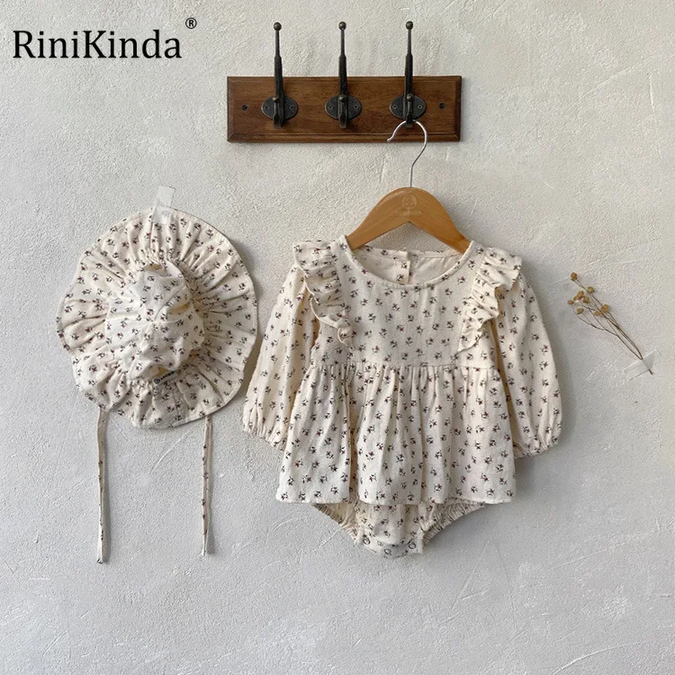 RiniKinda 2022 Autumn Baby Rompers Ruffled Collar Floral Retro Sweet Toddler Baby Girl Jumpsuits Ruffle Cute Kids Outfits
RiniKinda 2022 Autumn Baby Rompers Ruffled Collar Floral Retro Sweet Toddler Baby Girl Jumpsuits Ruffle Cute Kids Outfits