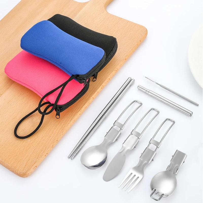 Outdoor tableware Mountain tableware Field tableware Stainless steel folding tableware Portable knife fork spoon kitchen
Outdoor tableware Mountain tableware Field tableware Stainless steel folding tableware Portable knife fork spoon kitchen