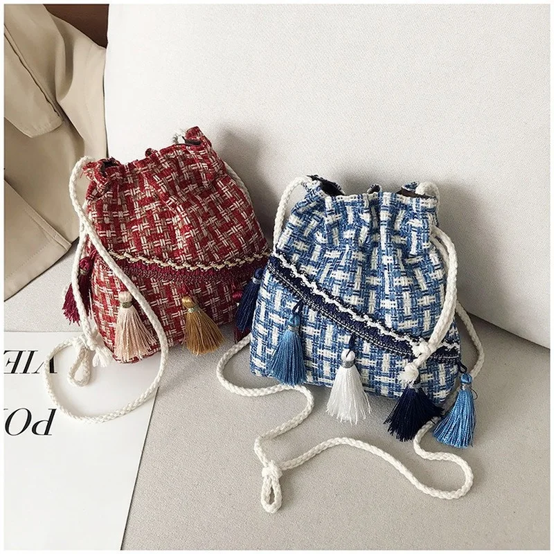 Luxury Handbags Women Bags Designer Mori Small Bag Chinese Style Messenger Shoulder Bag Costume Cloth Purse Tassel Bucket Bag
Luxury Handbags Women Bags Designer Mori Small Bag Chinese Style Messenger Shoulder Bag Costume Cloth Purse Tassel Bucket Bag